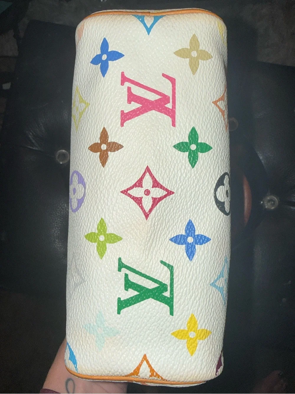 Louis Vuitton x Takashi Murakami Multicolore Mini Speedy HL Blanc